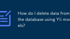 How do I delete data from the database using Yii models?