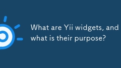 Yii 위젯은 무엇이며 그들의 목적은 무엇입니까?