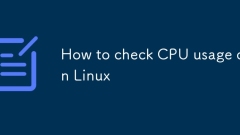 如何在Linux上检查CPU使用情况