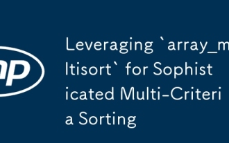 Leveraging `array_multisort` for Sophisticated Multi-Criteria Sorting