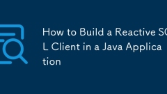 So bauen Sie einen reaktiven SQL -Client in einer Java -Anwendung auf