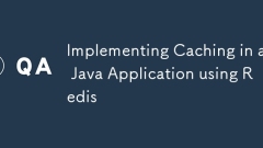 Redis를 사용하여 Java 응용 프로그램에서 캐싱 구현