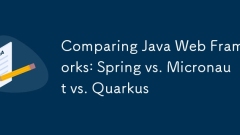Comparing Java Web Frameworks: Spring vs. Micronaut vs. Quarkus