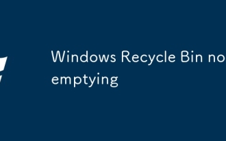 Windows recyceln Behälter nicht entleert