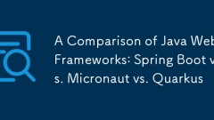 A Comparison of Java Web Frameworks: Spring Boot vs. Micronaut vs. Quarkus