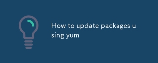How to update packages using yum