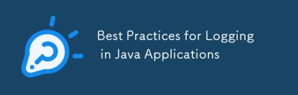 Java 응용 프로그램에 로그를위한 모범 사례