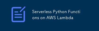AWS Lambda에서 서버리스 파이썬 기능