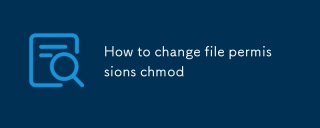 How to change file permissions chmod