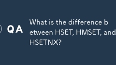 What is the difference between HSET, HMSET, and HSETNX?