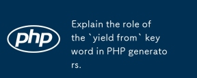 Explain the role of the `yield from` keyword in PHP generators.