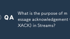 What is the purpose of message acknowledgement (XACK) in Streams?