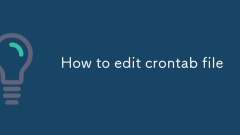 如何编辑crontab文件