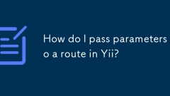 How do I pass parameters to a route in Yii?