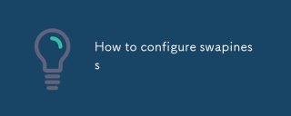 How to configure swapiness