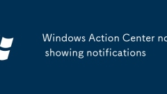 Windows Action Center not showing notifications
