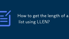 How to get the length of a list using LLEN?