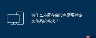 为什么外置存储设备需要特定文件系统格式？
