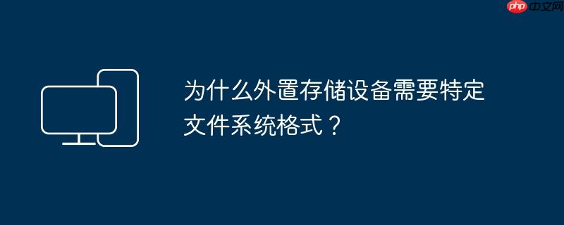 为什么外置存储设备需要特定文件系统格式?