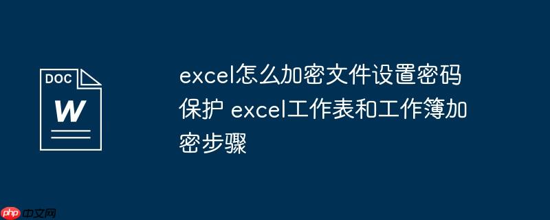 excel怎么加密文件设置密码保护 excel工作表和工作簿加密步骤