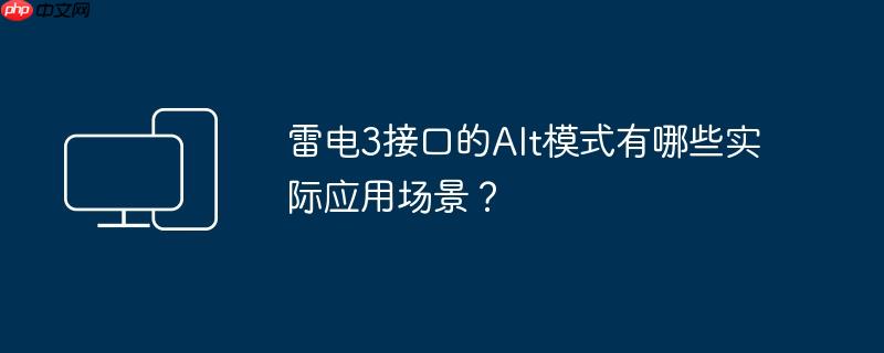雷电3接口的Alt模式有哪些实际应用场景？