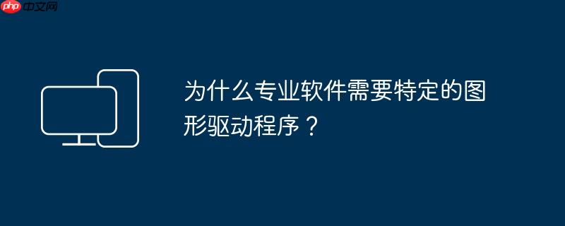 为什么专业软件需要特定的图形驱动程序?