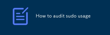 如何審核sudo使用