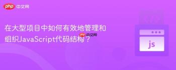 在大型项目中如何有效地管理和组织JavaScript代码结构？