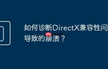 如何诊断DirectX兼容性问题导致的崩溃？