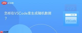 怎样在VSCode里生成随机数据？