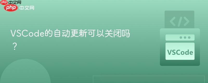 VSCode的自动更新可以关闭吗?