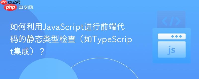 如何利用javascript进行前端代码的静态类型检查（如typescript集成）？