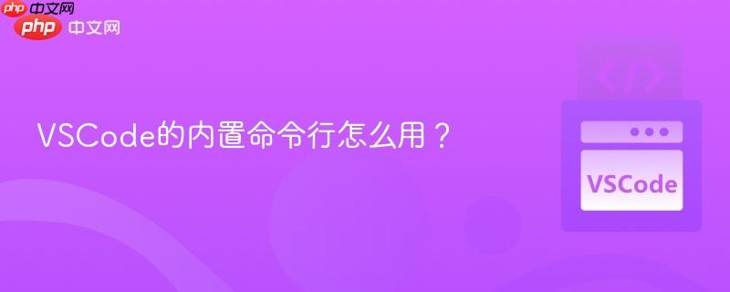 vscode的内置命令行怎么用?