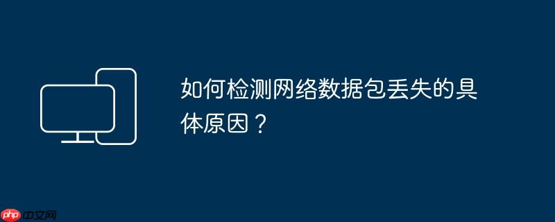 如何检测网络数据包丢失的具体原因？