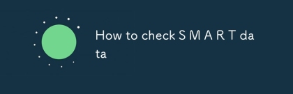 如何查看SM A R T數據