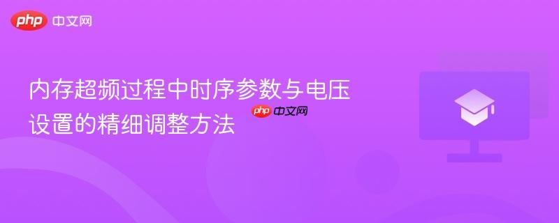 内存超频过程中时序参数与电压设置的精细调整方法
