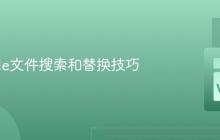 VSCode文件搜索和替换技巧