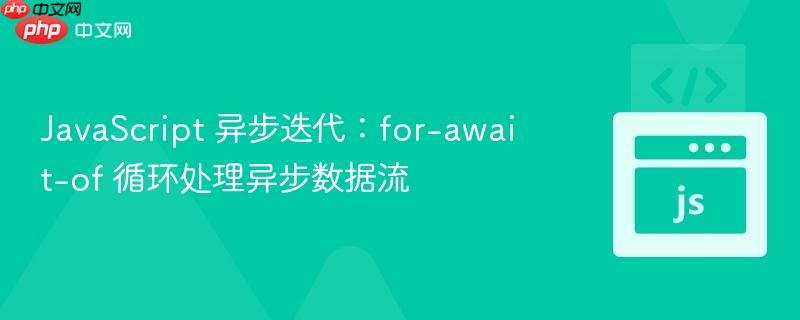 javascript 异步迭代:for-await-of 循环处理异步数据流
