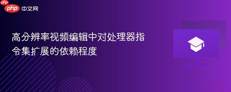 高分辨率视频编辑中对处理器指令集扩展的依赖程度