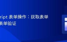 JavaScript 表单操作：获取表单数据与表单验证