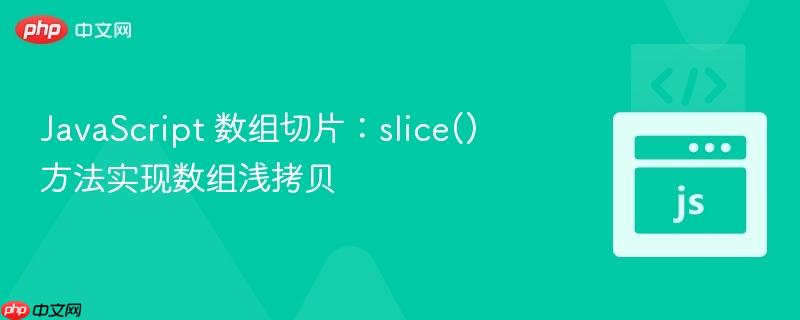 javascript 数组切片:slice() 方法实现数组浅拷贝