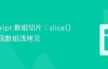 JavaScript 数组切片：slice() 方法实现数组浅拷贝