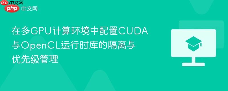 在多gpu计算环境中配置cuda与opencl运行时库的隔离与优先级管理