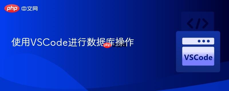 使用vscode进行数据库操作