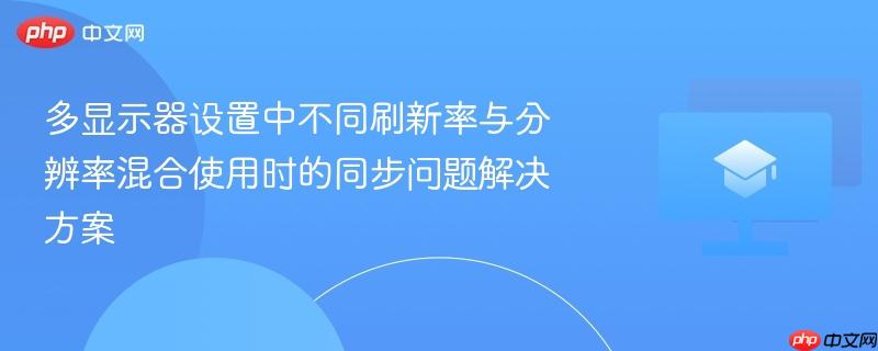 多显示器设置中不同刷新率与分辨率混合使用时的同步问题解决方案