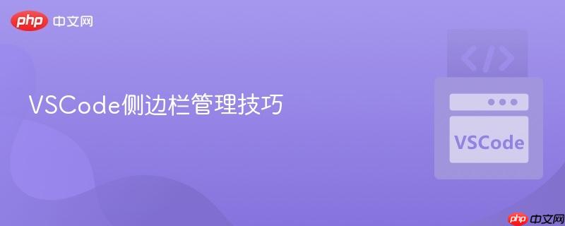 vscode侧边栏管理技巧