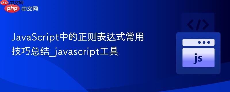 javascript中的正则表达式常用技巧总结_javascript工具