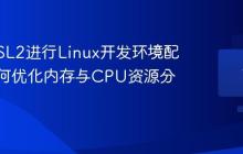 使用WSL2进行Linux开发环境配置时如何优化内存与CPU资源分配？