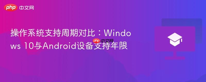 操作系统支持周期对比:windows 10与android设备支持年限