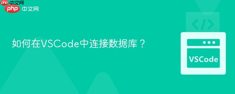 如何在VSCode中连接数据库？